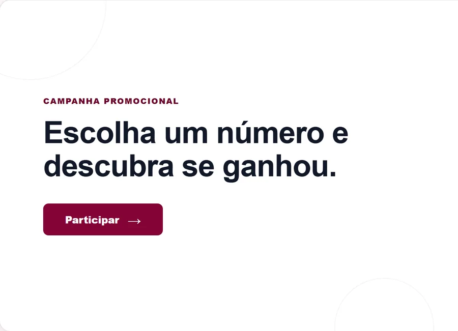 Ecrã inicial com o botão Participar